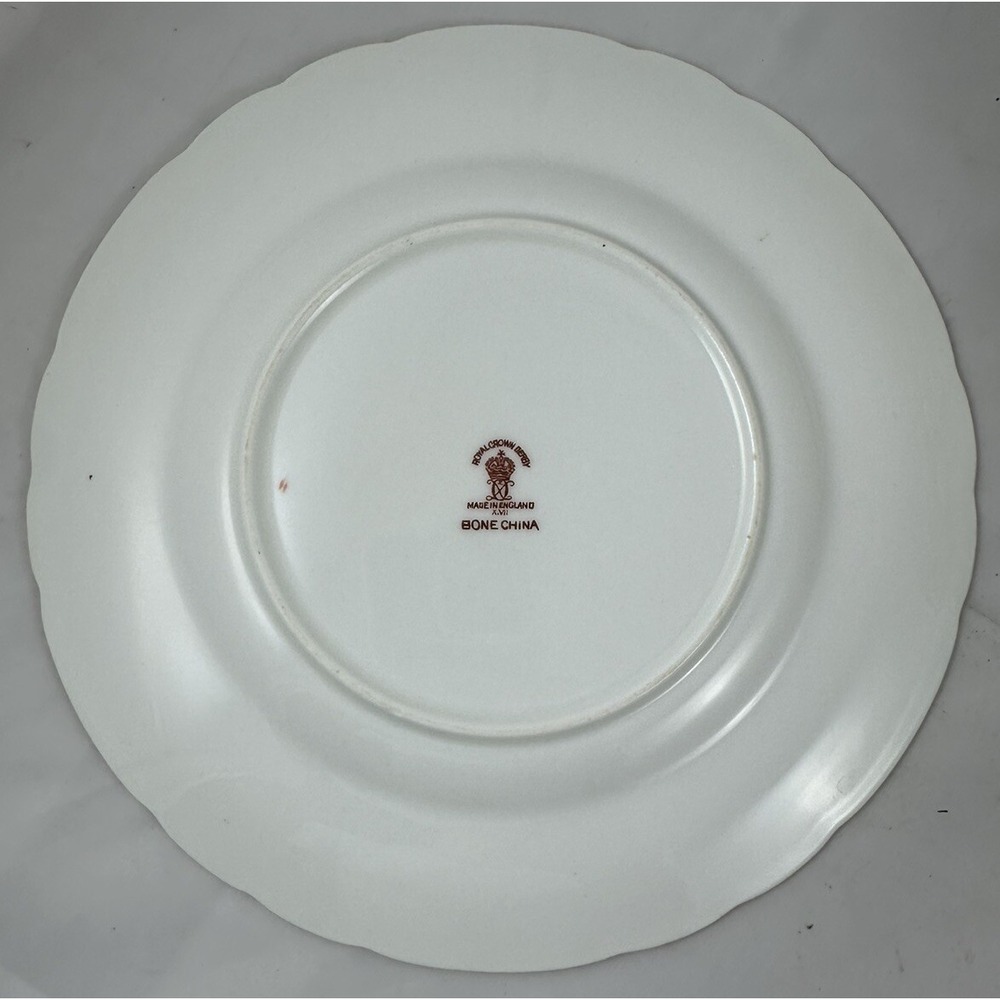 Royal Crown Derby Chelsea Bird 8.25" Salad Plate Pink Red Pheasant Eng Vtg 40s - Picture 6 of 7